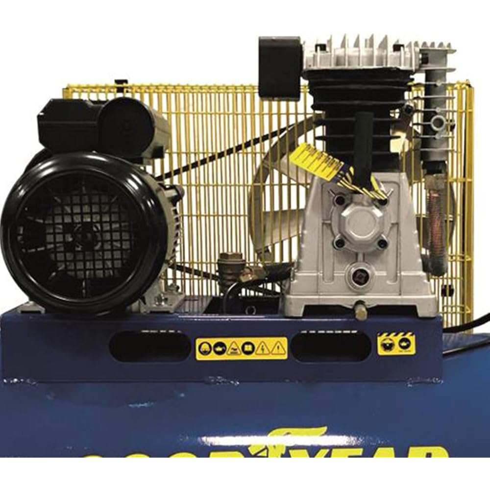 GOODYEAR - Compresseur d'air 100L à Courroie 3CV 2250W 10 bar Débit air 350L/min Gy3100B