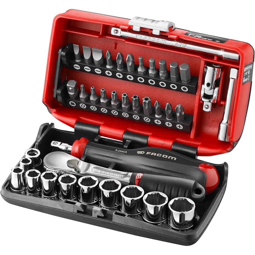 Facom RL.NANO1 Coffret Douilles 1/4" 6 Pans Métriques : Bricolage
