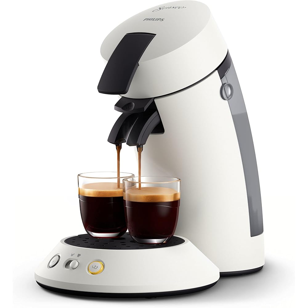 Philips Senseo Original Plus CSA210/10 Machine à café à dosettes (sélection de la puissance du café, technologie Coffee Boost, en plastique recyclé) Blanc : Cuisine et Maison