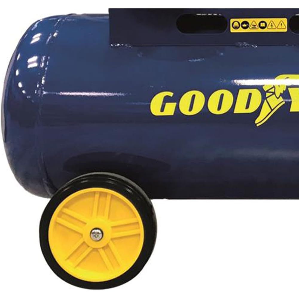 GOODYEAR - Compresseur d'air 100L à Courroie 3CV 2250W 10 bar Débit air 350L/min Gy3100B