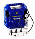 MICHELIN MB1 Compresseur d'Air Portable, Compresseur d'Air Sans Huile avec Tuyau de 1 m, Pistolet de Gonflage avec Manomètre et 6 Buses, Pression Max. 8 Bar, Puissance 1.5 CV : Bricolage