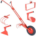 TERRE JARDIN - Cultivateur a Roue,  40 cm Diamètre - Cultivateur de Jardin,  4 en 1 - Cultivateur Manuel