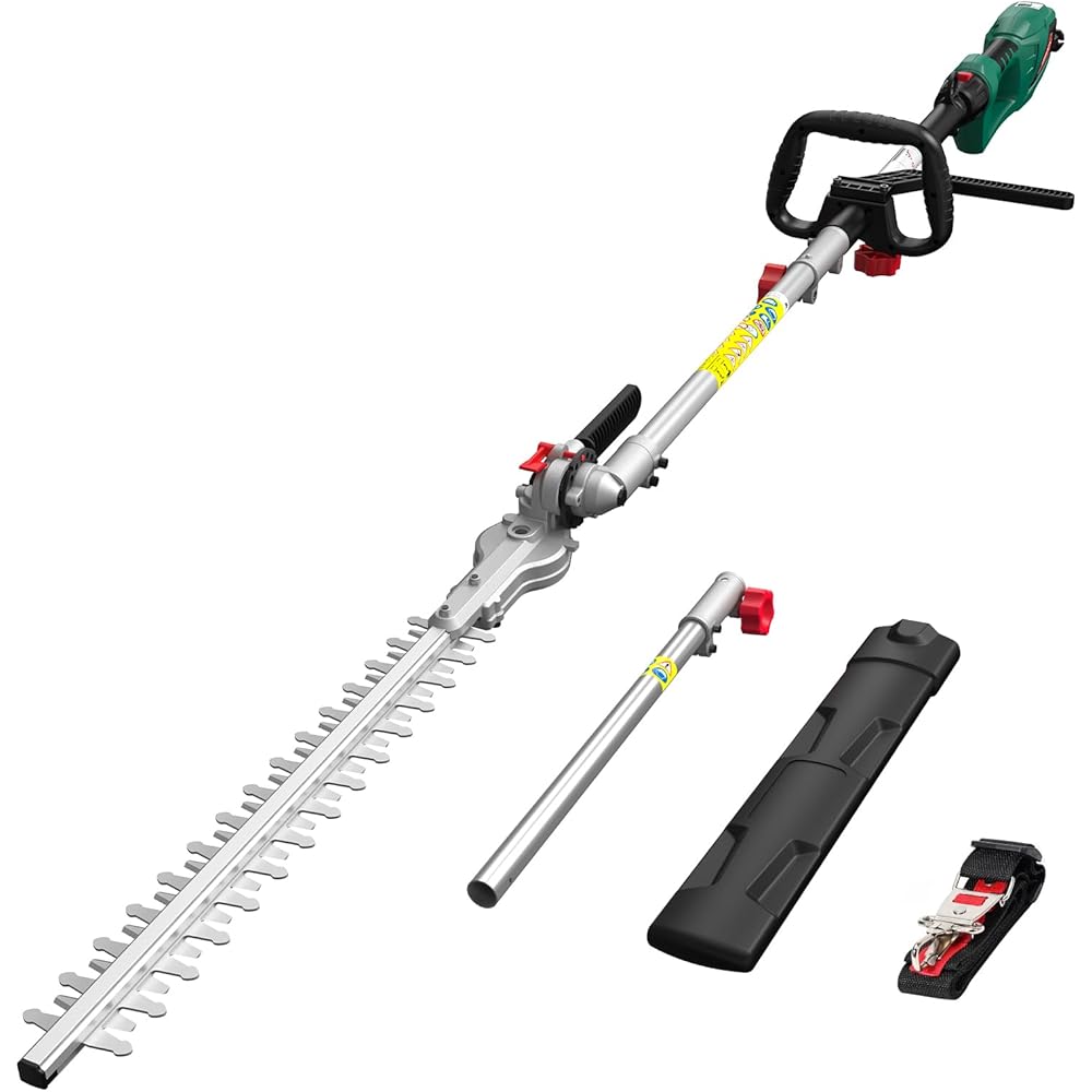 HYCHIKA Taille-haie Télescopique 900W, Portée 60-90 cm, Moteur Puissant, Poignée Pivotante : Jardin