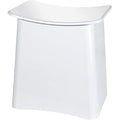 WENKO Tabouret Wing - Panier à Linge, Tabouret de Salle de Bain avec Sac à Linge Amovible Capacité: 33 l, Plastique (ABS), 45 x 48 x 33 cm, Blanc : Cuisine et Maison