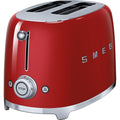 Smeg TSF01RDUK Grille-pain (2 tranches, rouge, acier, boutons, rotatif, 950 W, 220-240 V) : Cuisine et Maison