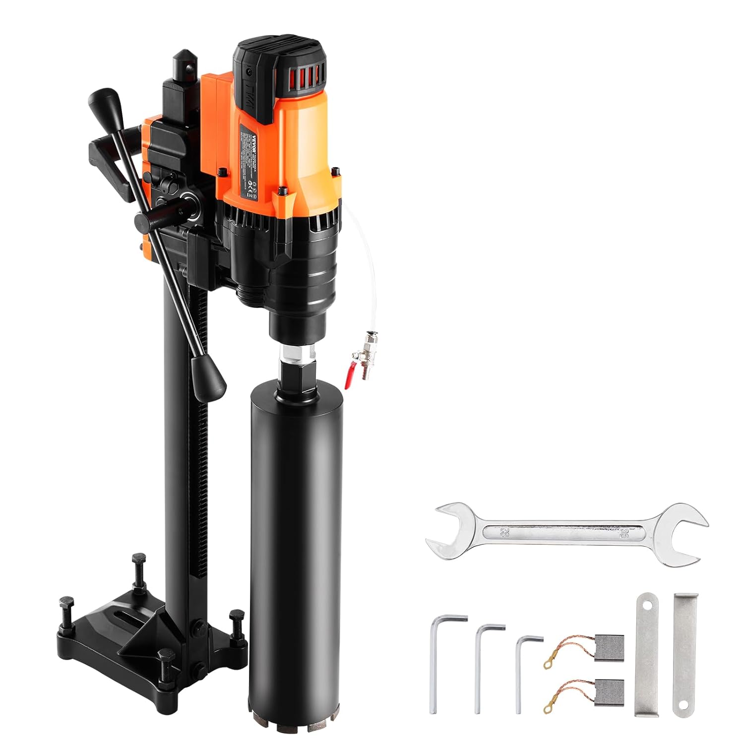 VEVOR Carotteuse à Diamant Diamètre de Perçage 20-250 mm,  Perceuse au Diamant avec Support 3200 W,  Appareil de Forage Diamant Perçage Humide et Sèche