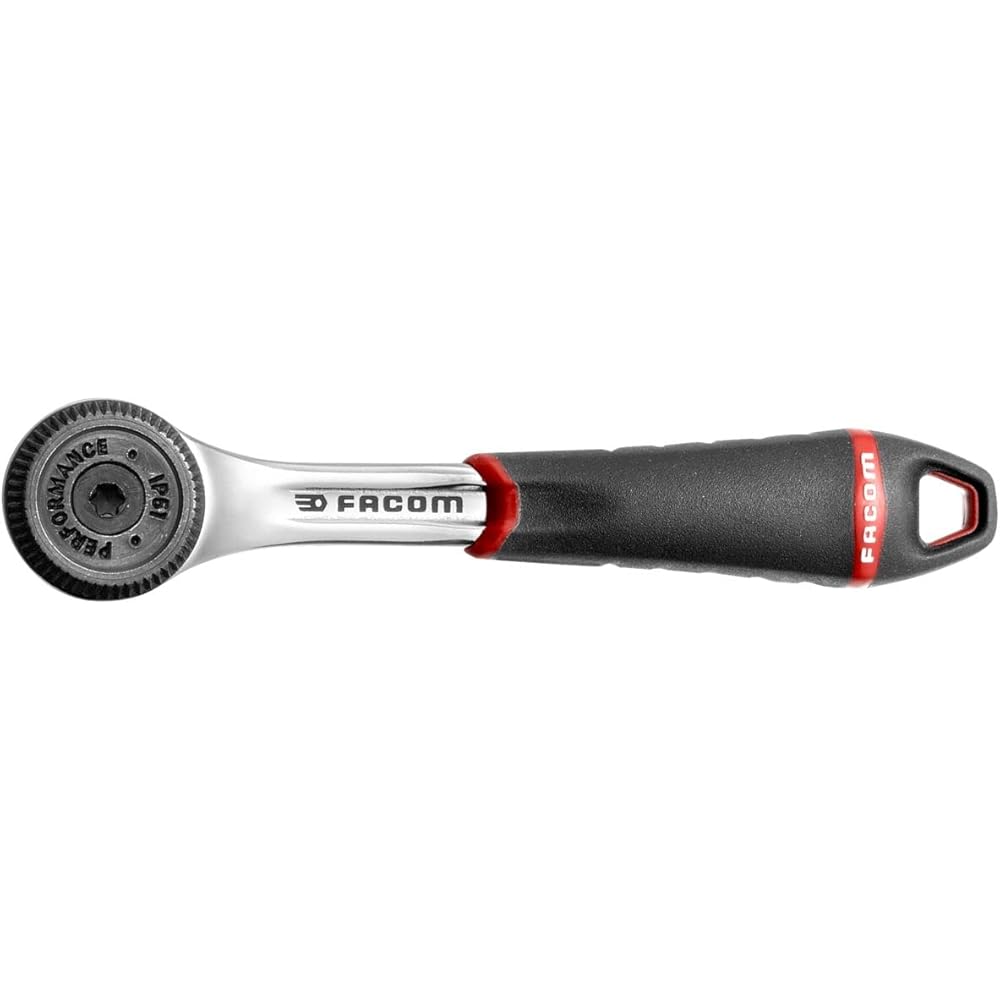 FACOM Coffret Outils Complet avec 55 Pièces Clés à Douille 2 Cliquets et 4 Rallonges Haute Performance Livrée en Plateau Thermoformé RS.161-2, Noir : Bricolage