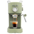 Cecotec Cafetière espresso compacte Power Espresso 20 Retro Green. 1100 W, 20 Bars, Système Thermoblock, Buse orientable, Porte-filtre avec double sortie et 2 filtres, 1,25 litre : Cuisine et Maison