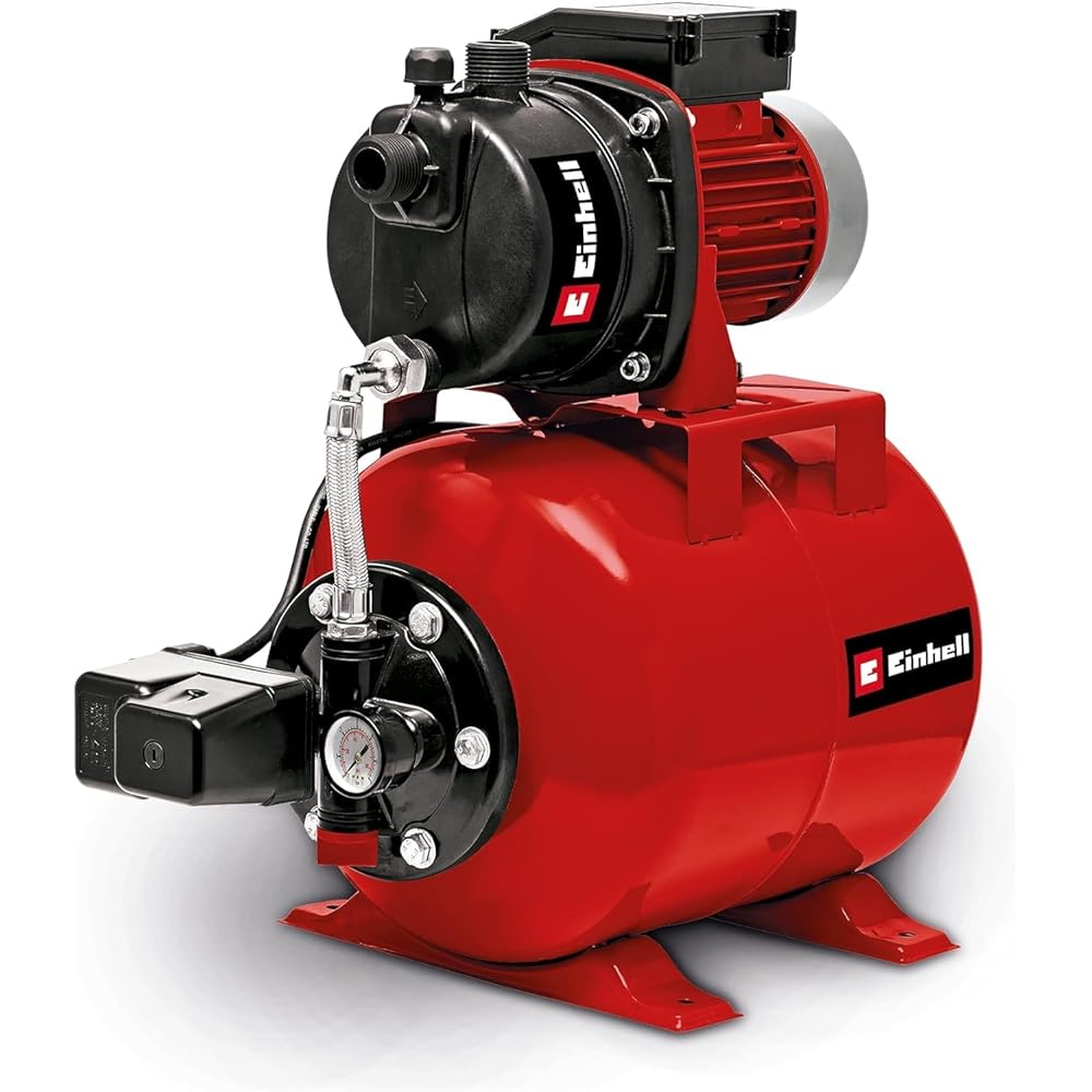 Einhell Groupe de surpression GC-WW 6538 (650 W, Hauteur d'aspiration 8 m, Câble d‘alimentation 1,4 m, Interrupteur à pression) : Commerce, Industrie et Science