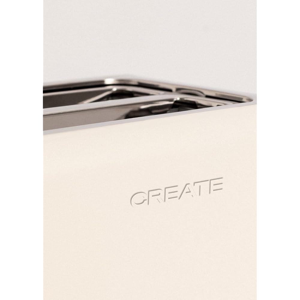 CREATE/PACK TOAST RETRO + KETTLE RETRO L/Grille-pain blanc cassé avec bouilloire blanc cassé/Bouilloire 1,7 L : Cuisine et Maison