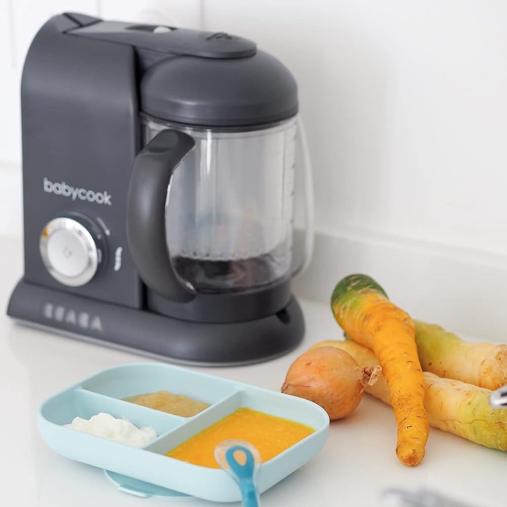 BEABA, Babycook Solo, Robot Bébé 4 en 1 Mixeur-Cuiseur, Cuisson Vapeur, Diversification alimentaire, Petits pots bébé maison, Dark Grey : Bébé et Puériculture