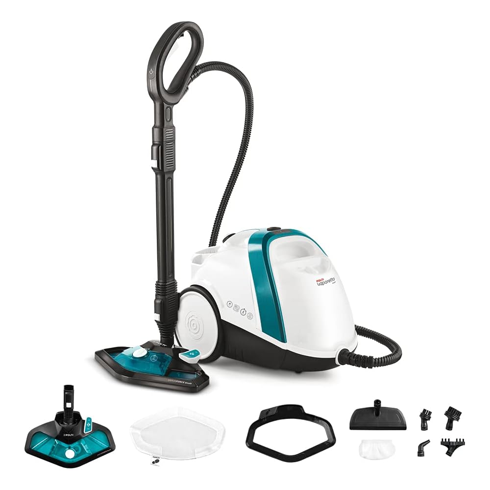 Polti Nettoyeur Vapeur Vaporetto Smart 100 T,  avec Chaudière Haute Pression 4 Bars,  Autonomie Illimitée et Recharge Continue