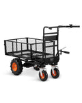VEVOR Chariot Utilitaire électrique,  capacité de 300 kg,  Chariot de Jardin en Acier alimenté par Batterie 36 V 432 Wh avec Frein