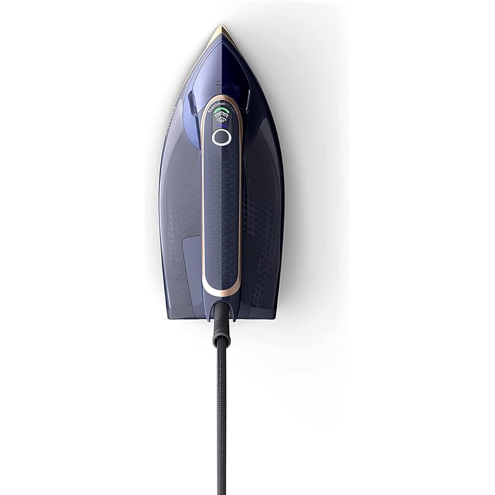 Philips Azur 8000 Series Fer À Vapeur - 85 g/min De Vapeur Continue, Effet Pressing Jusqu' À 260 g, 3000 W, Technologie OptimalTEMP, Semelle SteamGlide Elite, Bleu Foncé (DST8050/20) : Cuisine et Maison