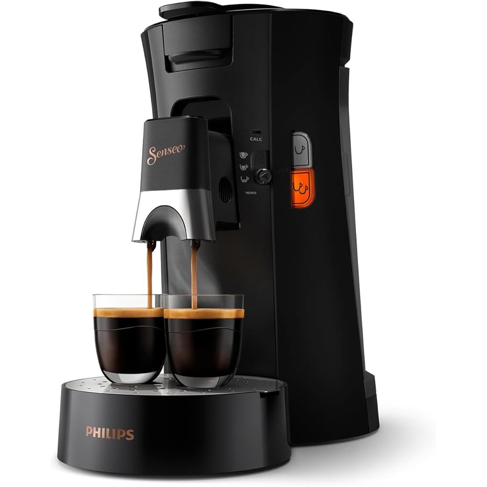 Philips CSA240/61 Machine à Café à Dosettes SENSEO Select Eco, Intensity Plus, Crema Plus, Fonction Memo - Noir : Cuisine et Maison