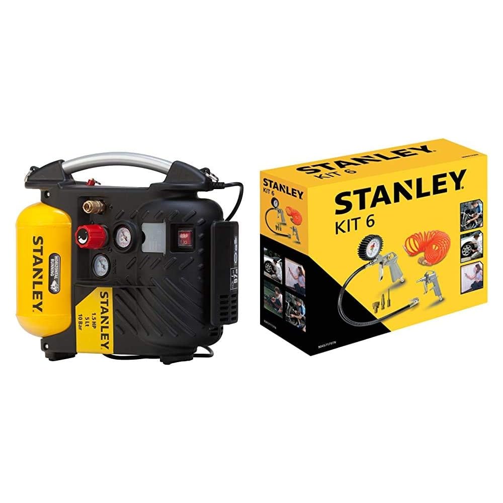Stanley Compresseur DN200/10/5 Airboss &amp; 9045717STN Accessoires pour compresseur d’air : Bricolage