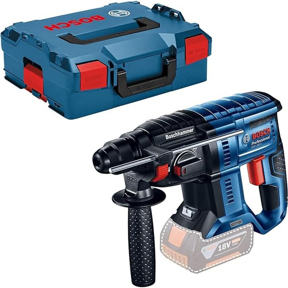 Bosch Professional 18V System perforateur sans-fil GBH 18V-21 (force de frappe maxi 2 J, sans batterie ni chargeur, dans L-BOXX 136) : Bricolage