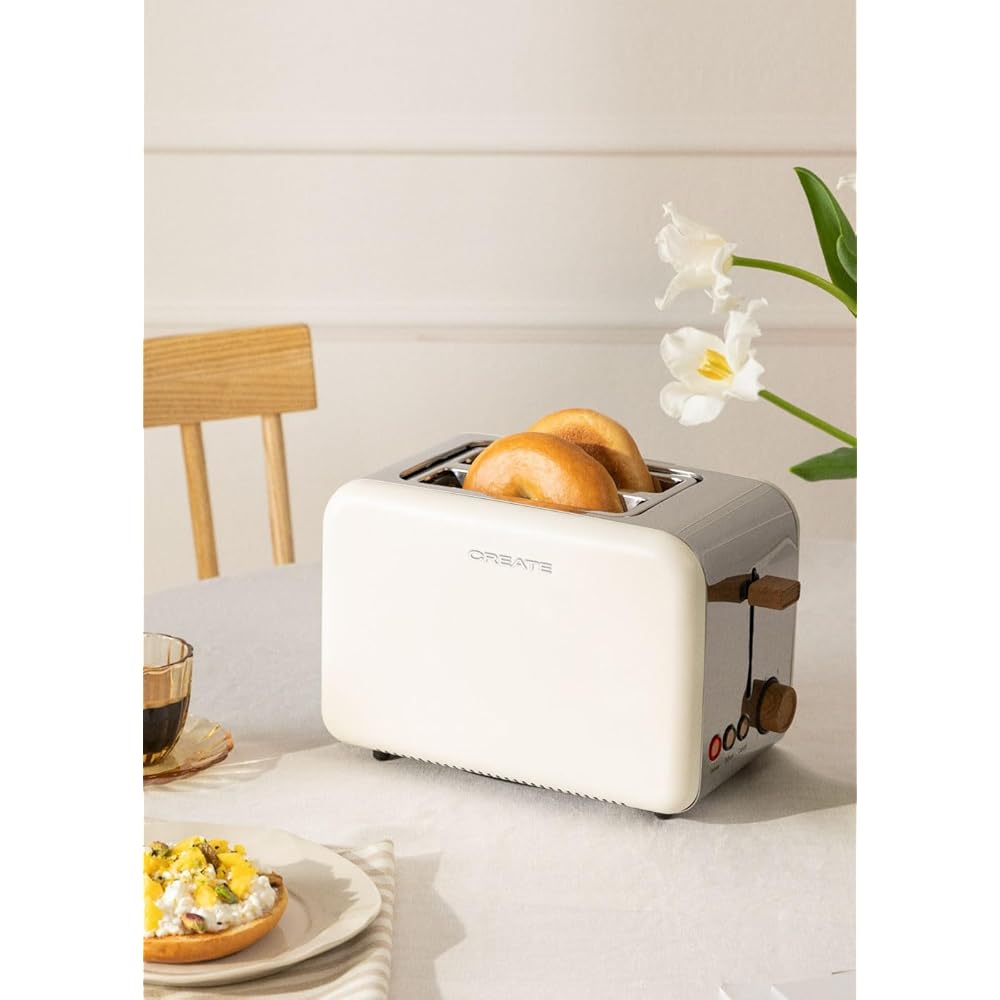 CREATE/PACK TOAST RETRO + KETTLE RETRO L/Grille-pain blanc cassé avec bouilloire blanc cassé/Bouilloire 1,7 L : Cuisine et Maison