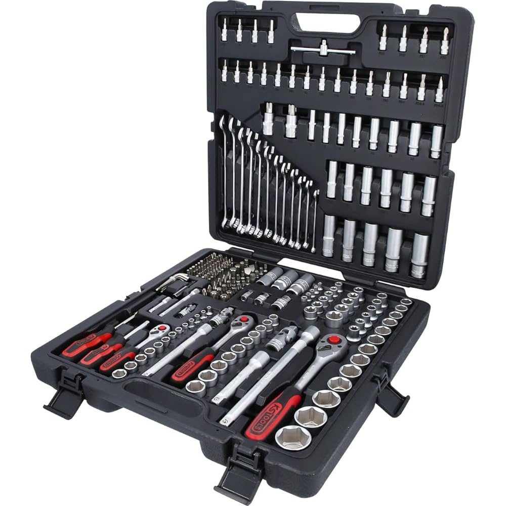 'KS Tools 1/4 "+ 3/8" + 1/2 Jeu de douilles, 216 Pièces, 1 pièce, 917.0216 : Bricolage
